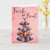 Trick oder Treat Halloween Cupcakes Wüste Karte (Gelbe Blume)