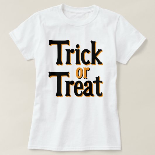 Trick oder Treat Halloween Design T - Shirt (Design vorne)