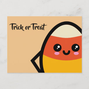 Trick oder Treat - Halloween - Ei Candy Cori Einladungspostkarte