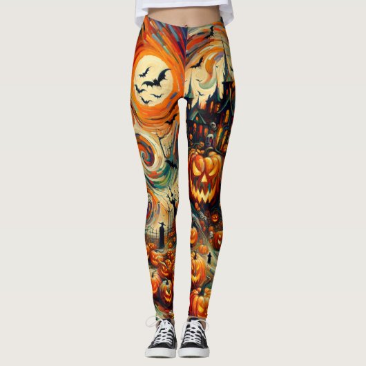 Trick oder Treat Halloween einer ähnlichen Legging Leggings (Vorderseite)