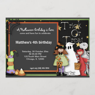 Trick oder Treat Halloween Einladung