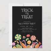 Trick oder Treat Halloween Einladung (Vorderseite)