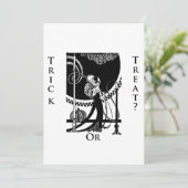 Trick oder Treat? Halloween Einladung (Stehend Vorderseite)