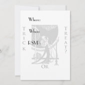 Trick oder Treat? Halloween Einladung (Rückseite)