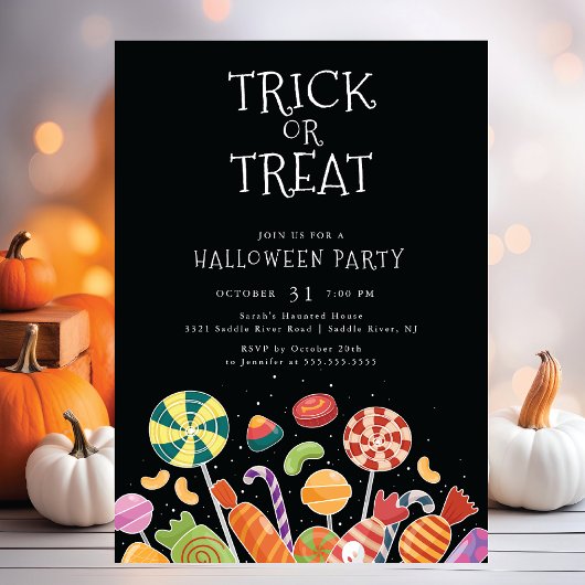Trick oder Treat Halloween Einladung