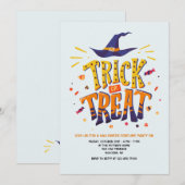 Trick oder Treat Halloween Einladung (Vorne/Hinten)