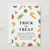 Trick oder Treat Halloween Einladung mit Laken (Vorderseite)