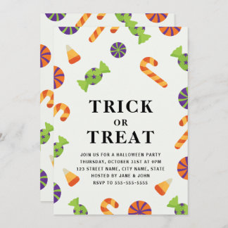Trick oder Treat Halloween Einladung mit Laken