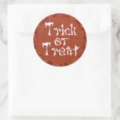 Trick oder Treat Halloween Face Runder Aufkleber (Tasche)
