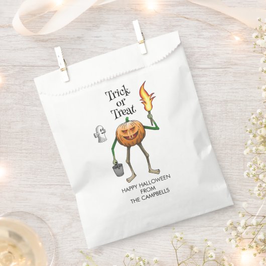 Trick oder Treat Halloween-Fahnen Geschenktütchen (Ausgeschnitten)