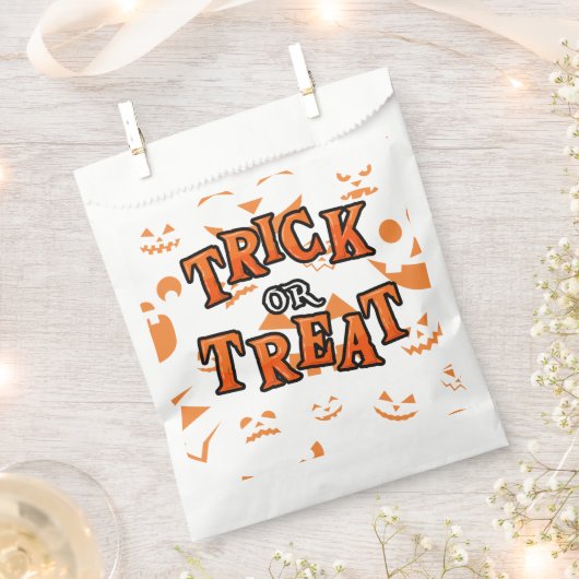 Trick oder Treat Halloween-Fahnen Geschenktütchen (Ausgeschnitten)