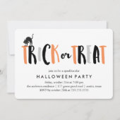 Trick oder Treat Halloween-Feier Einladung (Vorderseite)