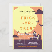 Trick oder Treat, Halloween-Fledermäuse, spöttisch Einladung (Vorderseite)