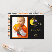 Trick oder Treat Halloween Foto Rahmen oder Karte (Vorderseite/Rückseite Beispiel)