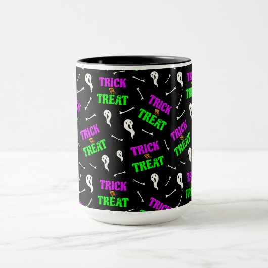 Trick oder Treat Halloween-Geist-Tasse Tasse (Zentrum)