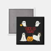 Trick oder Treat Halloween-Geister Magnet (Vorderseite/Rückseite)