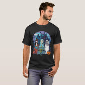 Trick oder Treat Halloween-Geisterhunde T-Shirt (Vorne ganz)