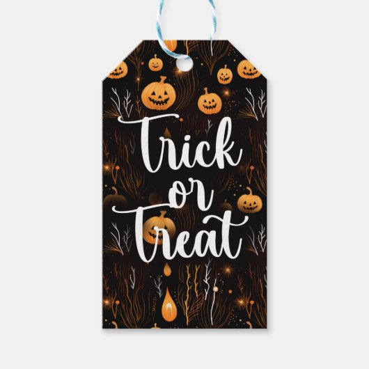 Trick oder Treat Halloween Geschenkanhänger (Vorderseite)