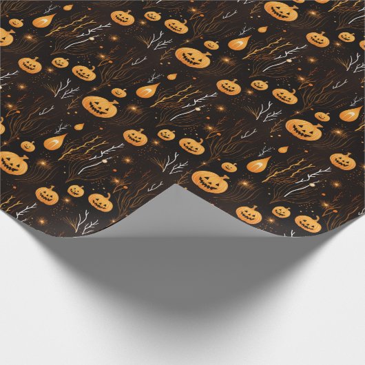 Trick oder Treat Halloween Geschenkpapier (Ecke)