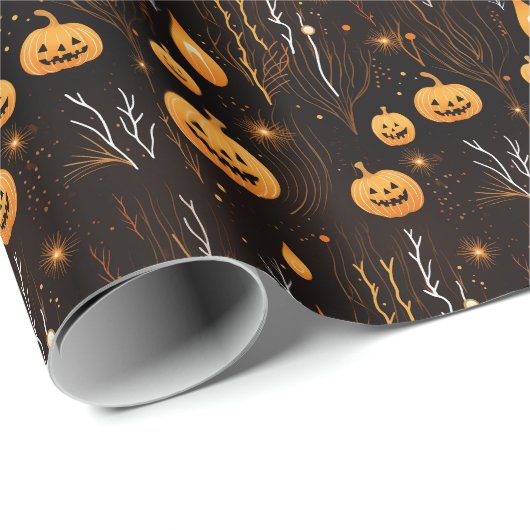 Trick oder Treat Halloween Geschenkpapier (Rolleneckpunkt)