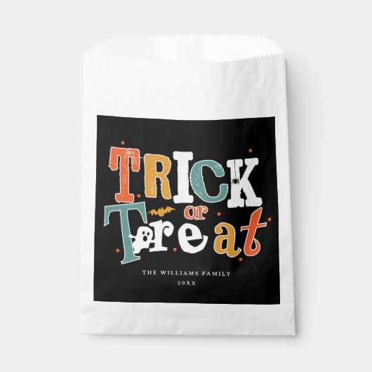 Trick oder Treat Halloween Geschenktütchen (Vorderseite)