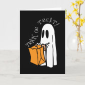 Trick oder Treat Halloween Ghost Karte (Gelbe Blume)