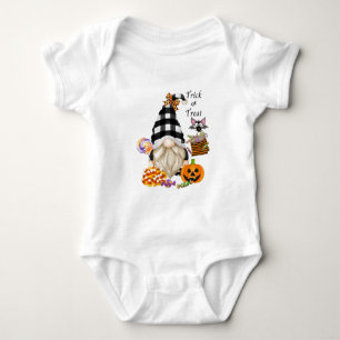 Trick oder Treat Halloween Gnome Baby Strampler