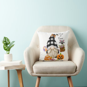 Trick oder Treat Halloween Gnome Kissen