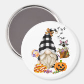 Trick oder Treat Halloween Gnome Magnet (Vorderseite/Rückseite)