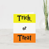 Trick oder Treat, Halloween-Grußkarte Karte (Vorderseite)