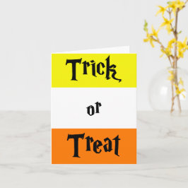 Trick oder Treat, Halloween-Grußkarte Karte