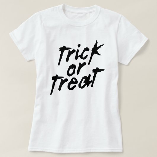 Trick oder Treat Halloween-Hemd T-Shirt (Design vorne)