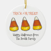 Trick oder Treat Halloween Herbst Candy Mais Kandi Keramik Ornament (Vorne)