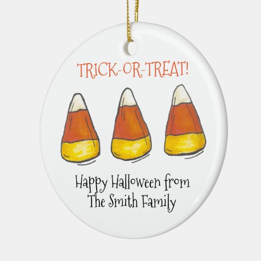 Trick oder Treat Halloween Herbst Candy Mais Kandi Keramik Ornament (Links)