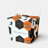 Trick oder Treat Halloween-Hexagons-Muster Geschenkschachtel (Vorderseite)