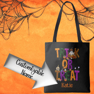 Trick oder Treat Halloween, individuell anpassbare Tasche