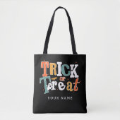 Trick oder Treat Halloween-Individuelle Name Tasche (Vorderseite)