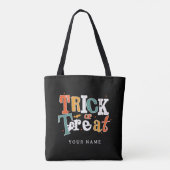Trick oder Treat Halloween-Individuelle Name Tasche (Rückseite)