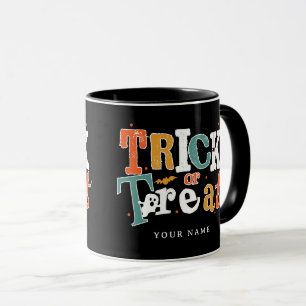 Trick oder Treat Halloween-Individuelle Name Tasse