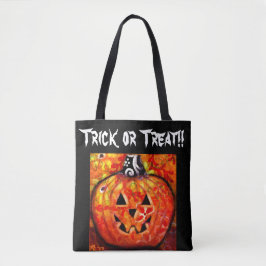 Trick oder Treat Halloween Jack-O-Lantern Whimsica Tasche