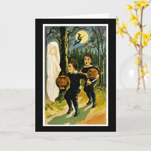 Trick oder Treat Halloween Karte (Gelbe Blume)