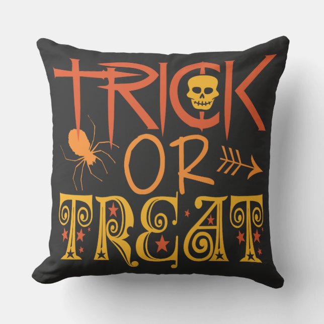 Trick oder Treat Halloween Kopfkissen Kissen Für Draußen (Vorderseite)
