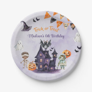 Trick oder Treat Halloween-Kostüm Geburtstagsparty Pappteller