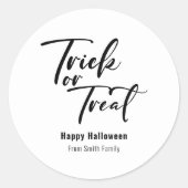 Trick oder Treat Halloween Leckerei Sticker (Vorderseite)