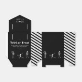 Trick oder Treat Halloween-Logo für soziale Distan Geschenkschachtel (Ungefaltet)