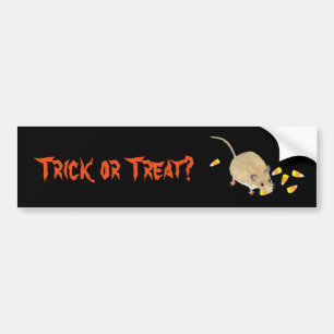 Trick oder Treat Halloween Maus mit Candy Corns Autoaufkleber