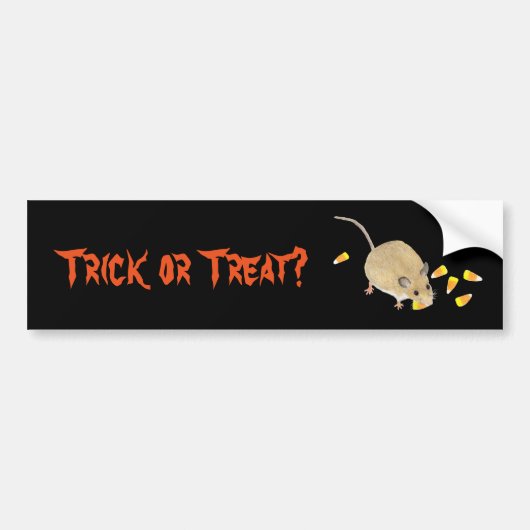 Trick oder Treat Halloween Maus mit Candy Corns Autoaufkleber (Vorne)