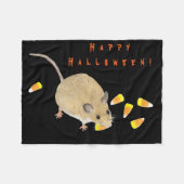 Trick oder Treat Halloween Maus mit Candy Corns Fleecedecke (Vorderseite (Horizontal))
