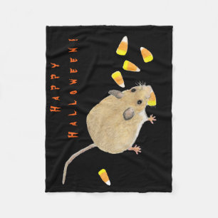 Trick oder Treat Halloween Maus mit Candy Corns Fleecedecke