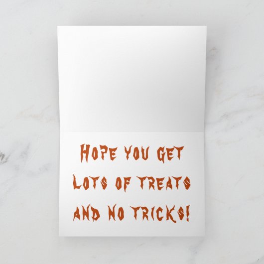 Trick oder Treat Halloween Maus mit Candy Corns Karte (Innenseite)